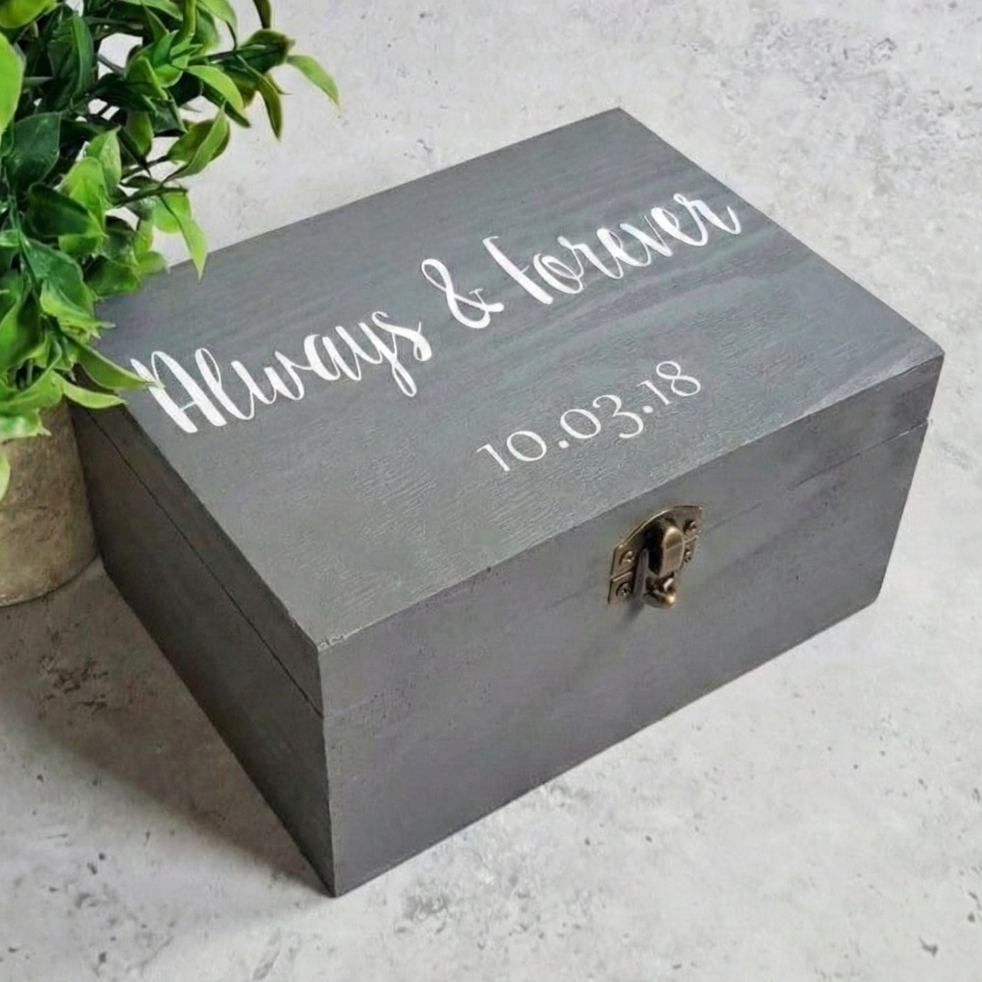 Always & Forever Wood Anniversary Box I 5th Wedding Anniversary Gift