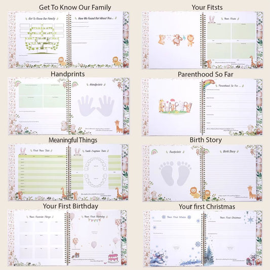 Baby Memory Book – My Baby’s First Five Years Keepsake Album with Milestone Pages, Photos & Stickers