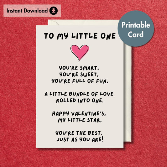 Children's Printable Valentine’s Day Poem Card | Instant Download
