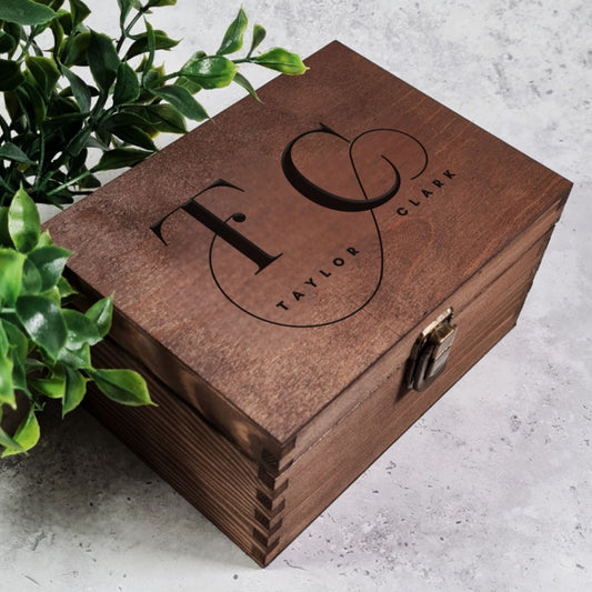 Custom Logo Wooden Box for Events, Shops, and Corporate Gifts - 6 Sizes Small to XLarge