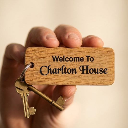 Engraved Keyrings for Airbnb & Holiday Lets | Add WiFi QR Code & Guest Welcome Info