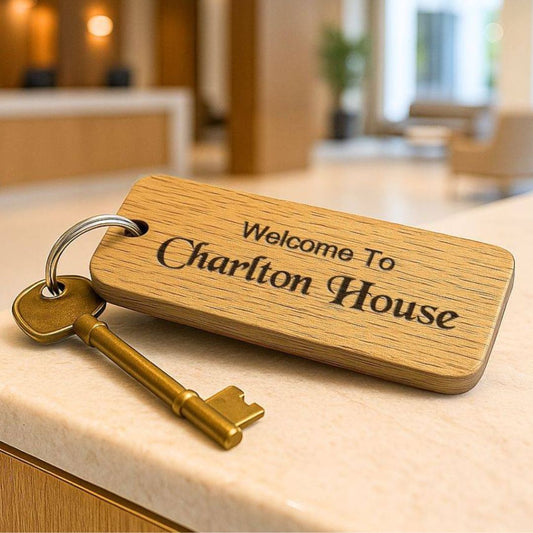 Engraved Keyrings for Airbnb & Holiday Lets | Add WiFi QR Code & Guest Welcome Info