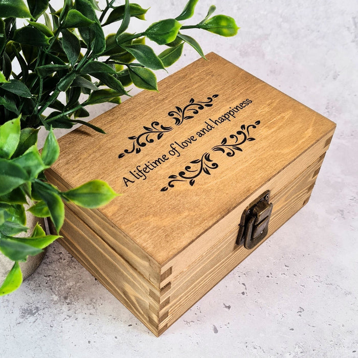 Engraved Photo Memory Box I Wooden Card Box I Bereavement Grief Gift