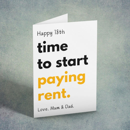 Funny 18th Birthday Card | Printable Card for Son or Daughter | Welcome to Adulthood