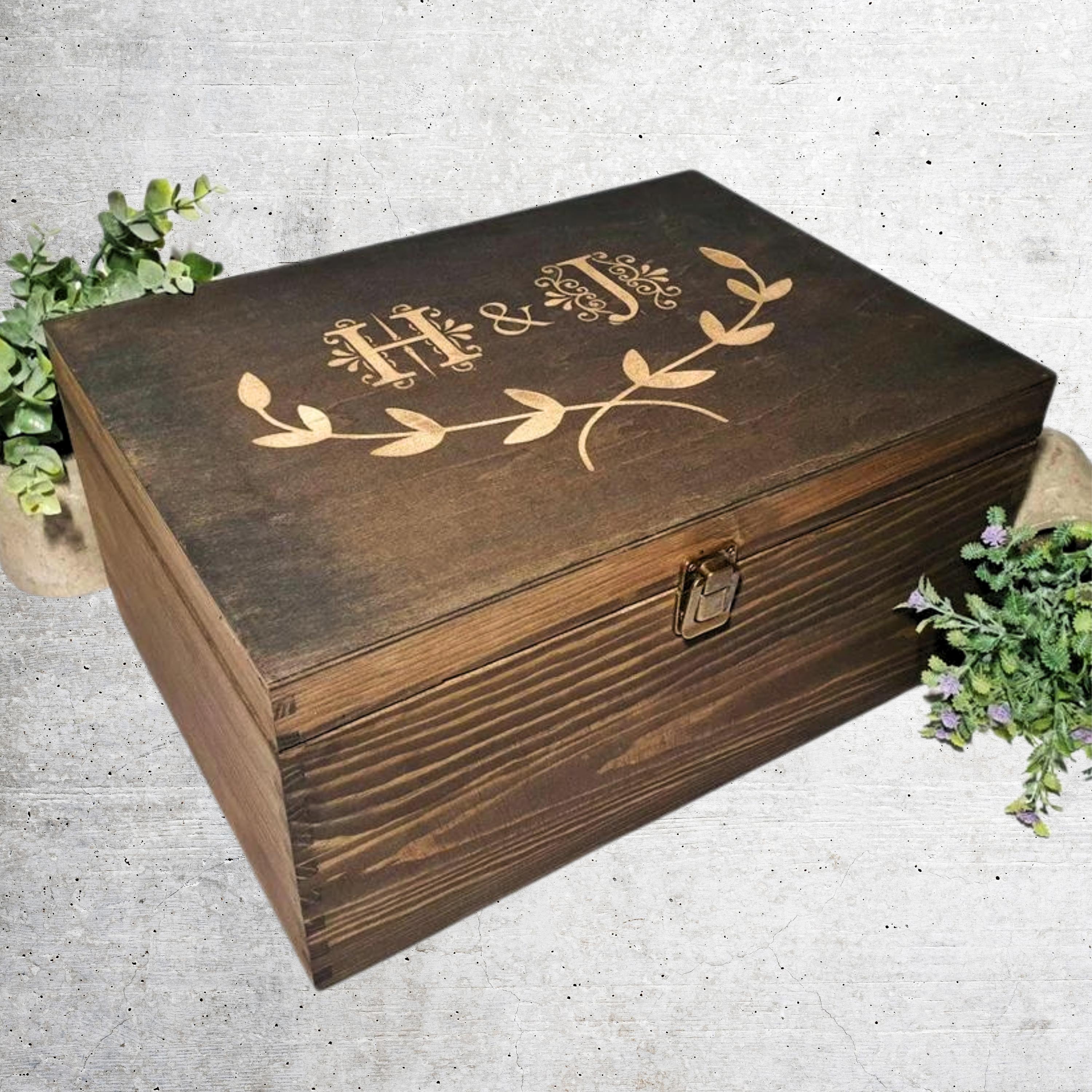 His and Hers Wedding Keepsake Box I Anniversary Gift for Wife Husband