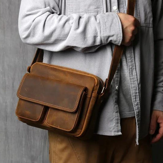 40th Birthday Gift for Husband, Genuine Leather Messenger Bag, Luxury Birthday Gift for Husband, Leather Work Bag for Men, 40th Gift for Him