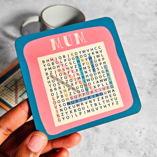 Mum Wordsearch Coaster