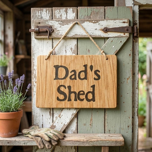 Oak Dad's Shed Sign