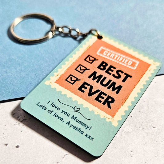 Personalised "Best Mum Ever" Keyring