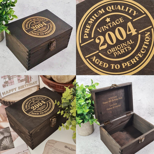 Personalised Birthday Keepsake Box I Custom Year Birthday Milestone Gift