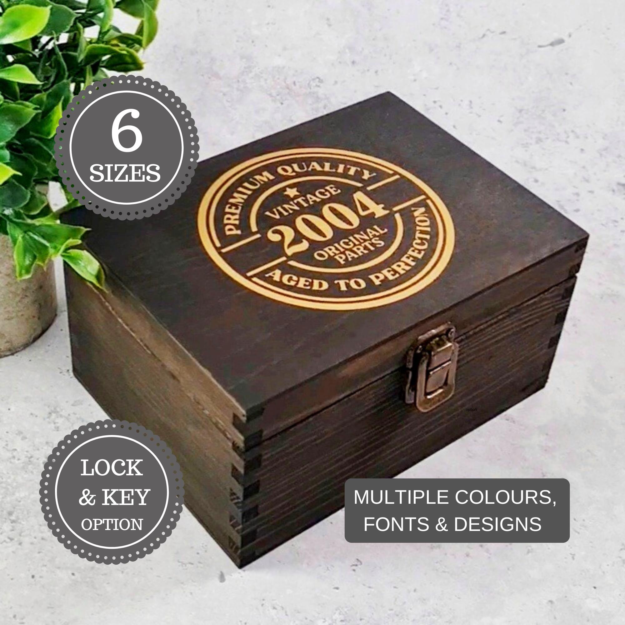 Personalised Birthday Keepsake Box I Custom Year Birthday Milestone Gift