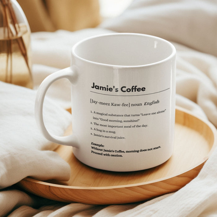 Personalised Funny Coffee Definition Mug I Coffee Lover Gift Idea for Him