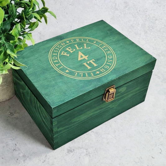 Personalised Logo Box l Custom Engraved Wooden Graphic Box I Branded Client Gift Box I Wedding Logo Box