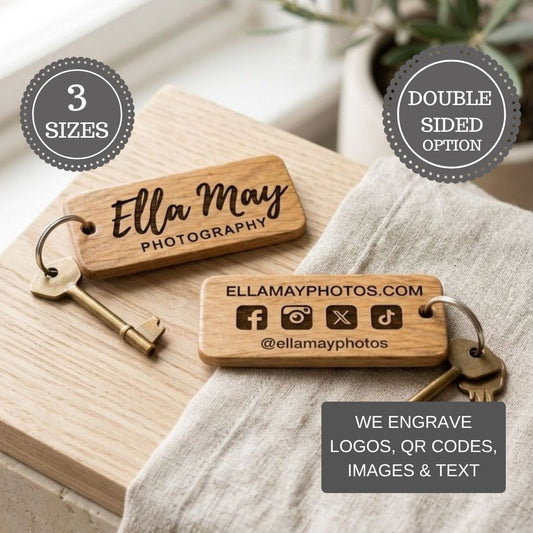 Personalised Logo Social Media Engraved Keyring