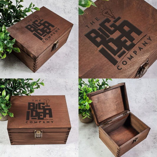 Personalised Logo Wooden Keepsake Box