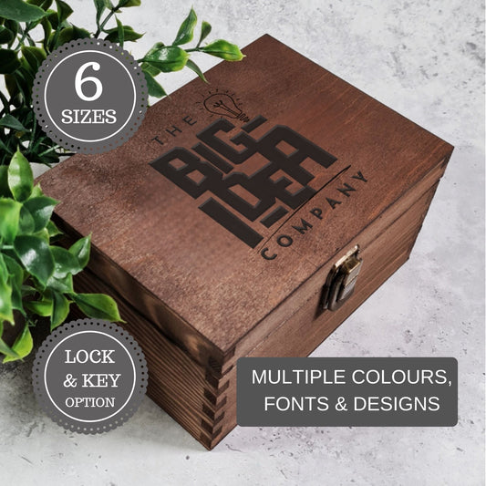 Personalised Logo Wooden Keepsake Box