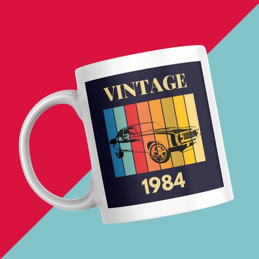 Personalised Vintage Birthday Year Mug I Birthday Gift Idea for Him Her
