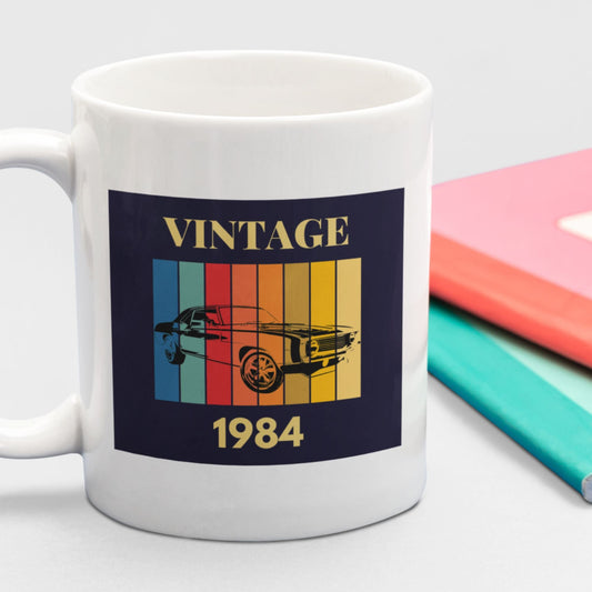 Personalised Vintage Birthday Year Mug I Birthday Gift Idea for Him Her