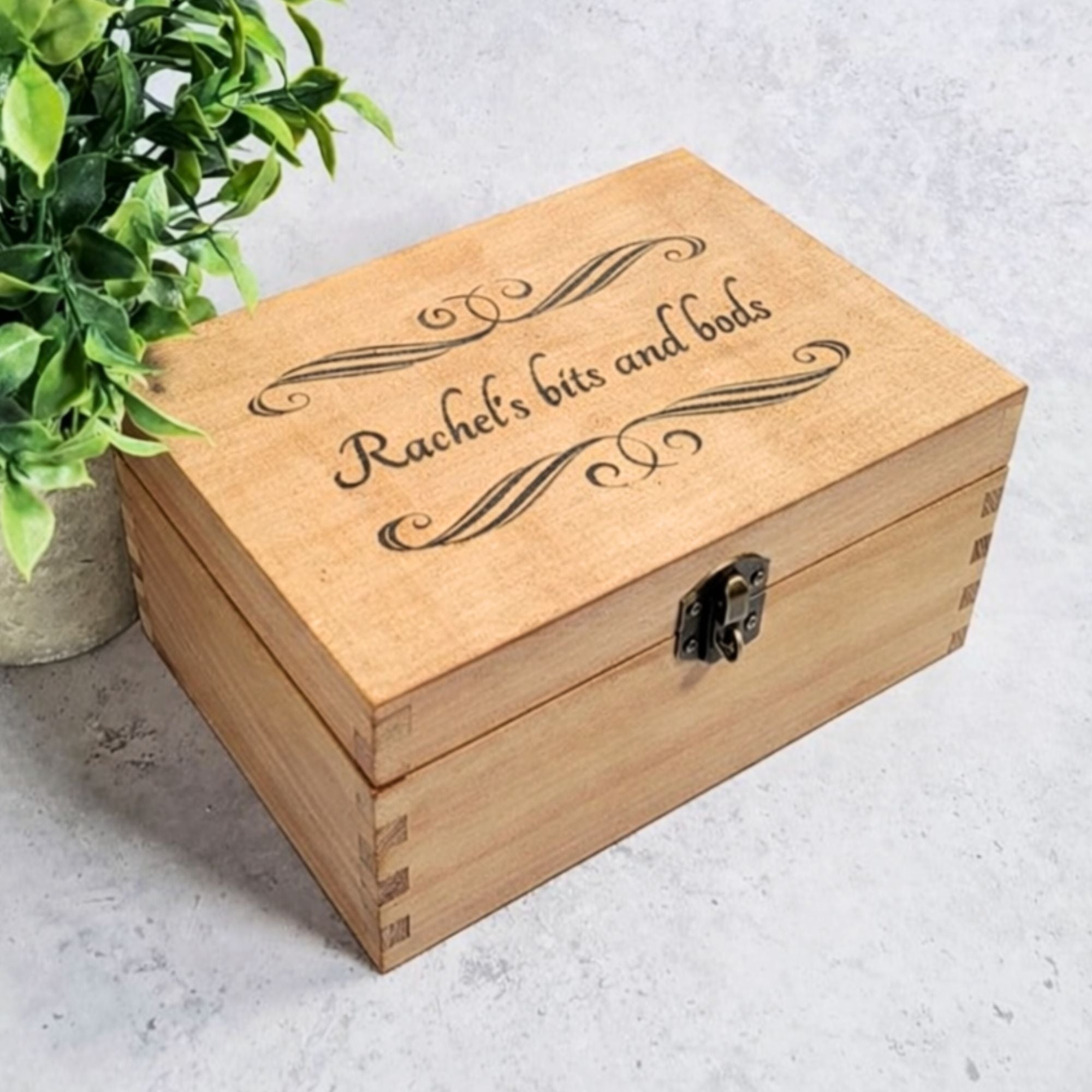 Personalised Wood Stationary Box I Teacher Gift Idea I Thank you Gift - 6 Sizes Small to XLarge