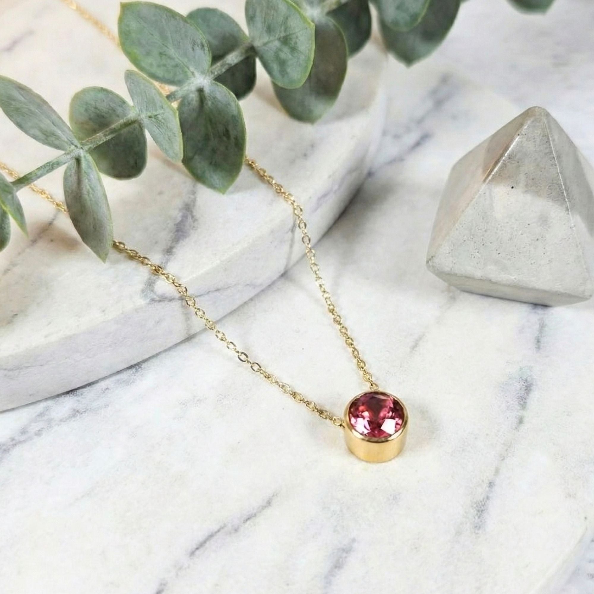 Precious Birthstone Pendant Necklace