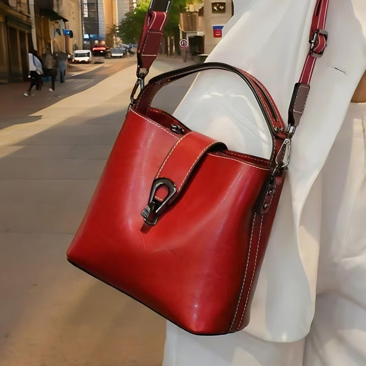 50th Birthday Gift for Best Friend, Leather Bucket Bag for Women, Luxury 50th Gift for Her, Unique gift for 50 Year Old Friend