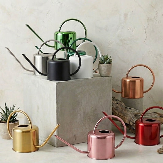 Stainless Steel Watering Can with Long Spout – Leakproof Indoor & Outdoor Plant Watering Can