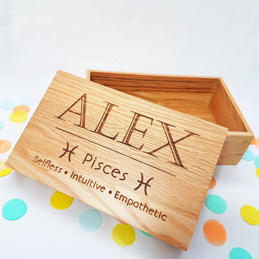 18th Birthday Wooden Memory Box I Birthday Gift for Him