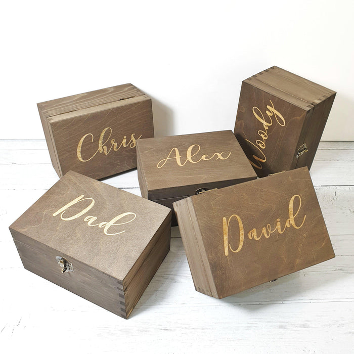 40th Birthday Gift for Him I Personalised Wooden Keepsake Box Present
