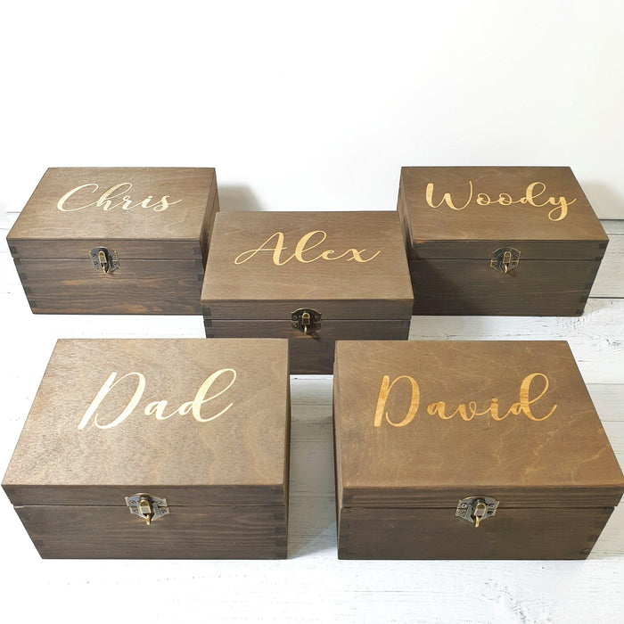 40th Birthday Gift for Him I Personalised Wooden Keepsake Box Present