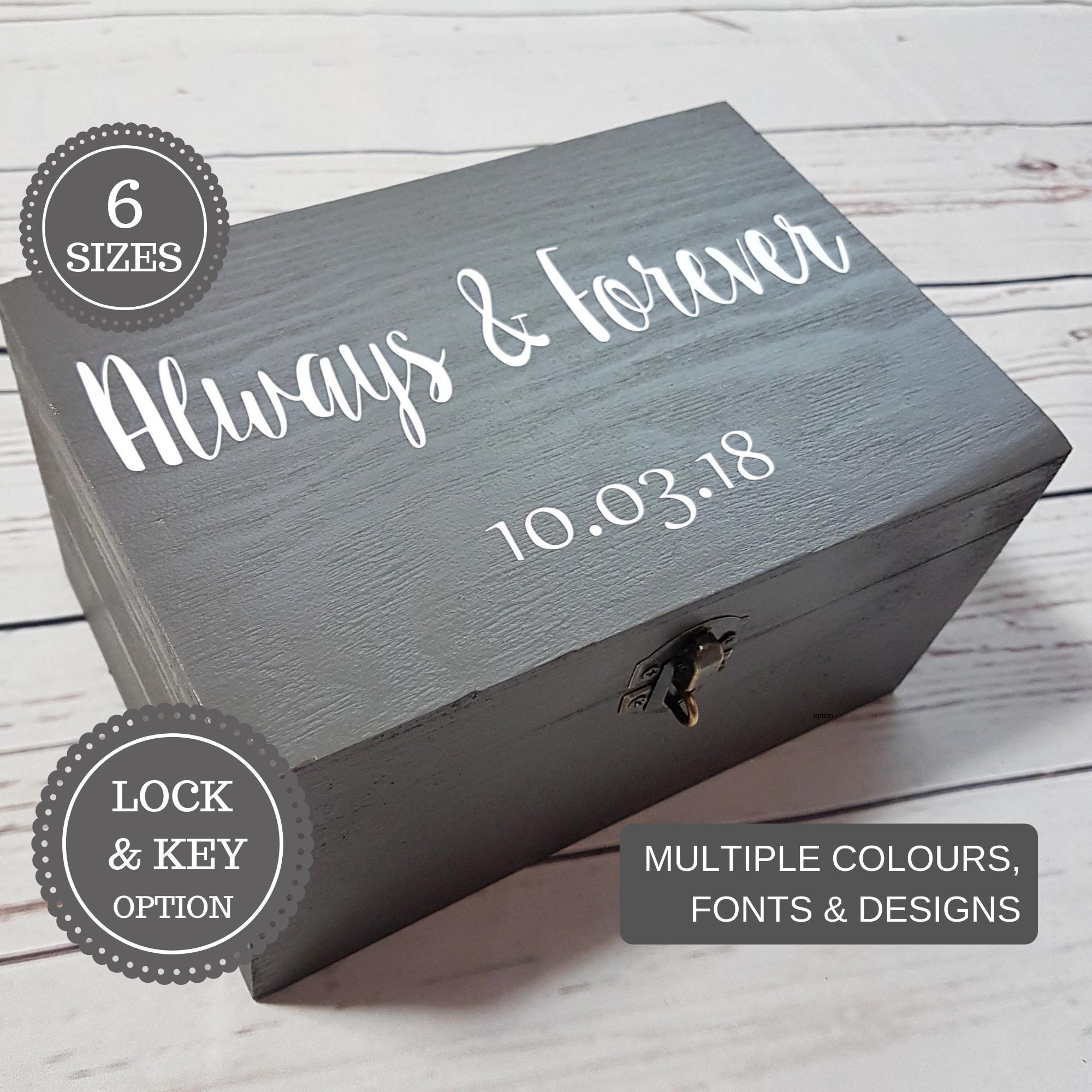 Always & Forever Wood Anniversary Box I 5th Wedding Anniversary Gift