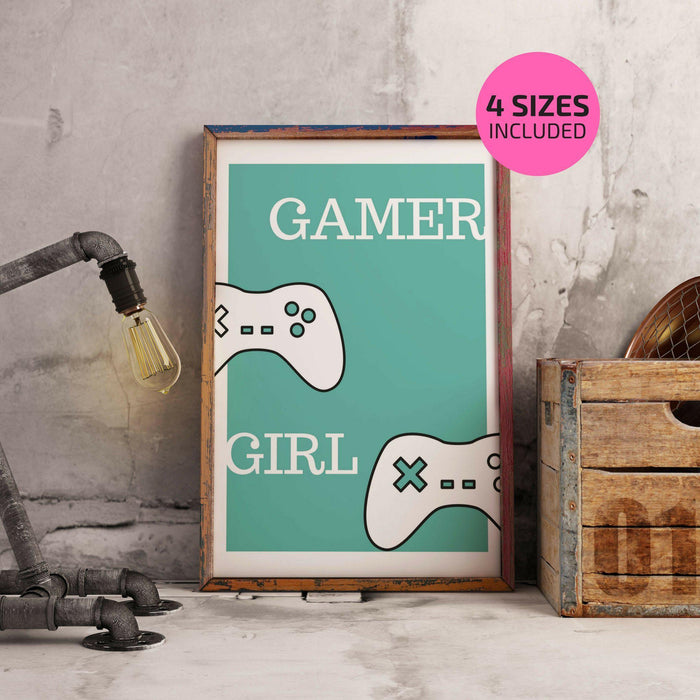 Gamer Girl Printable Poster