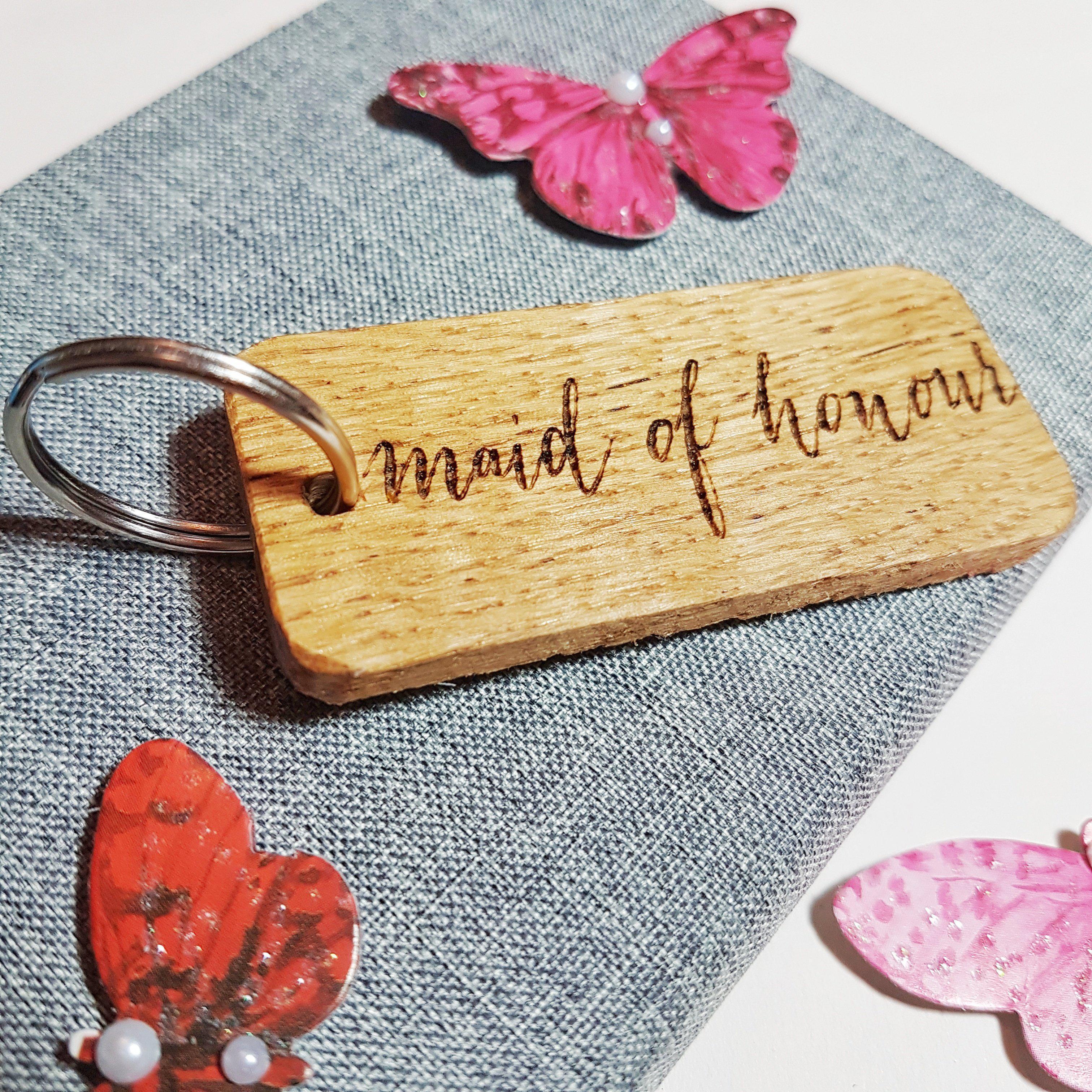 Maid of Honour Keyring I Bridal Shower Hen Party Gift
