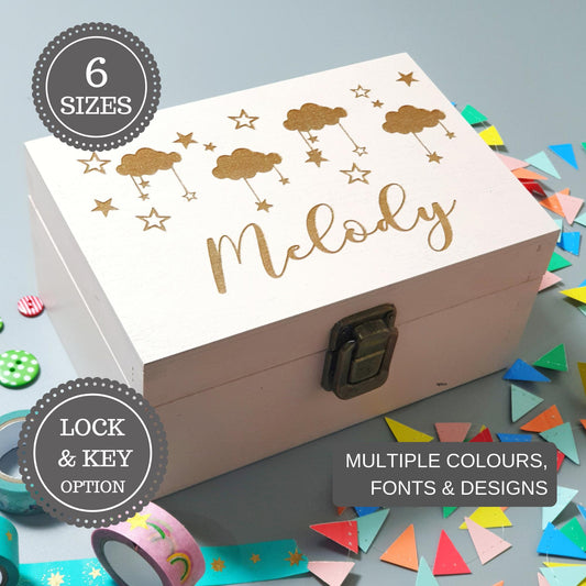 Personalised Childrens Birthday Memory Box I Newborn Baby Gift