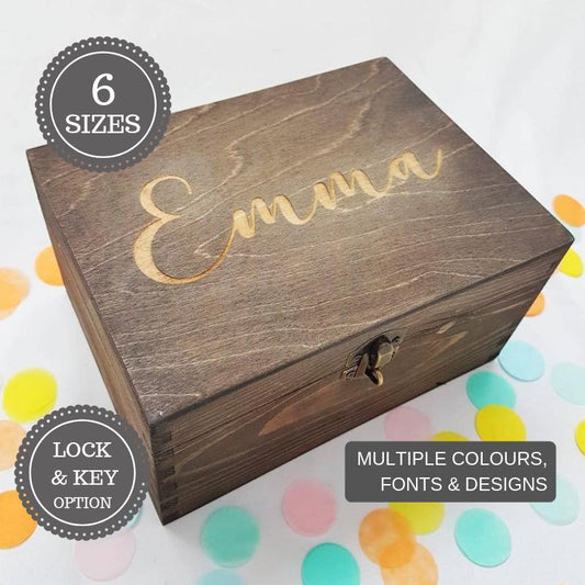 Personalised Engraved Keepsake Box I 18th 21st Birthday Gift for Him Her