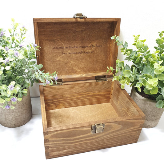 Personalised Gift for Boyfriend I Couples Anniversary Memory Box I Gift for Him - 6 Sizes Small to XLarge