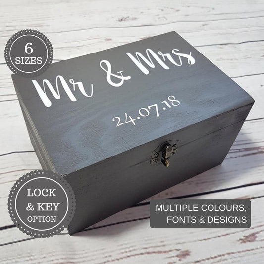 Personalised Mr & Mrs Wedding Box