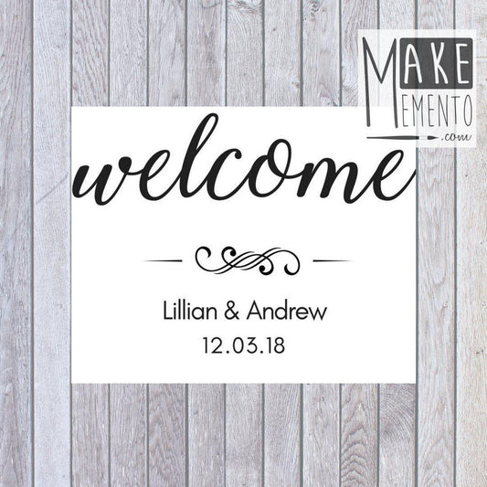 Personalised Printable Wedding Welcome Sign