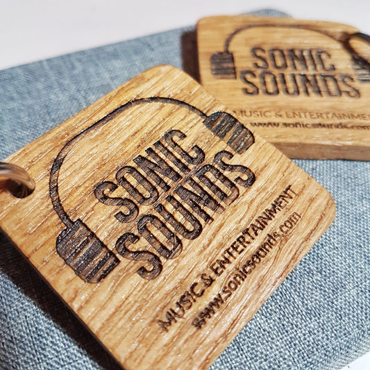 Personalised Square Logo Keyring