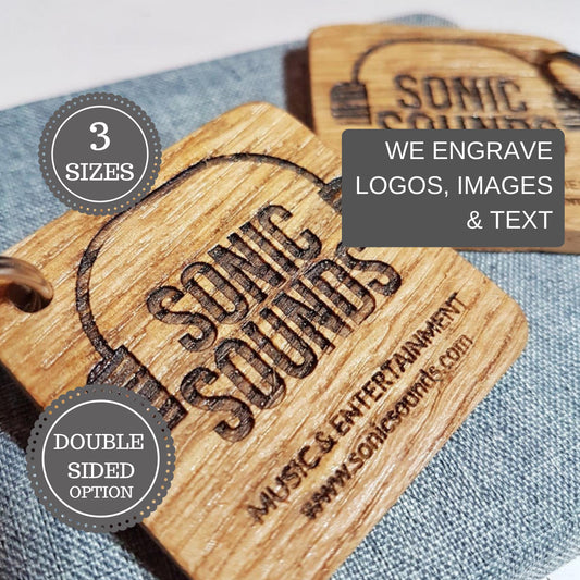 Personalised Square Logo Keyring