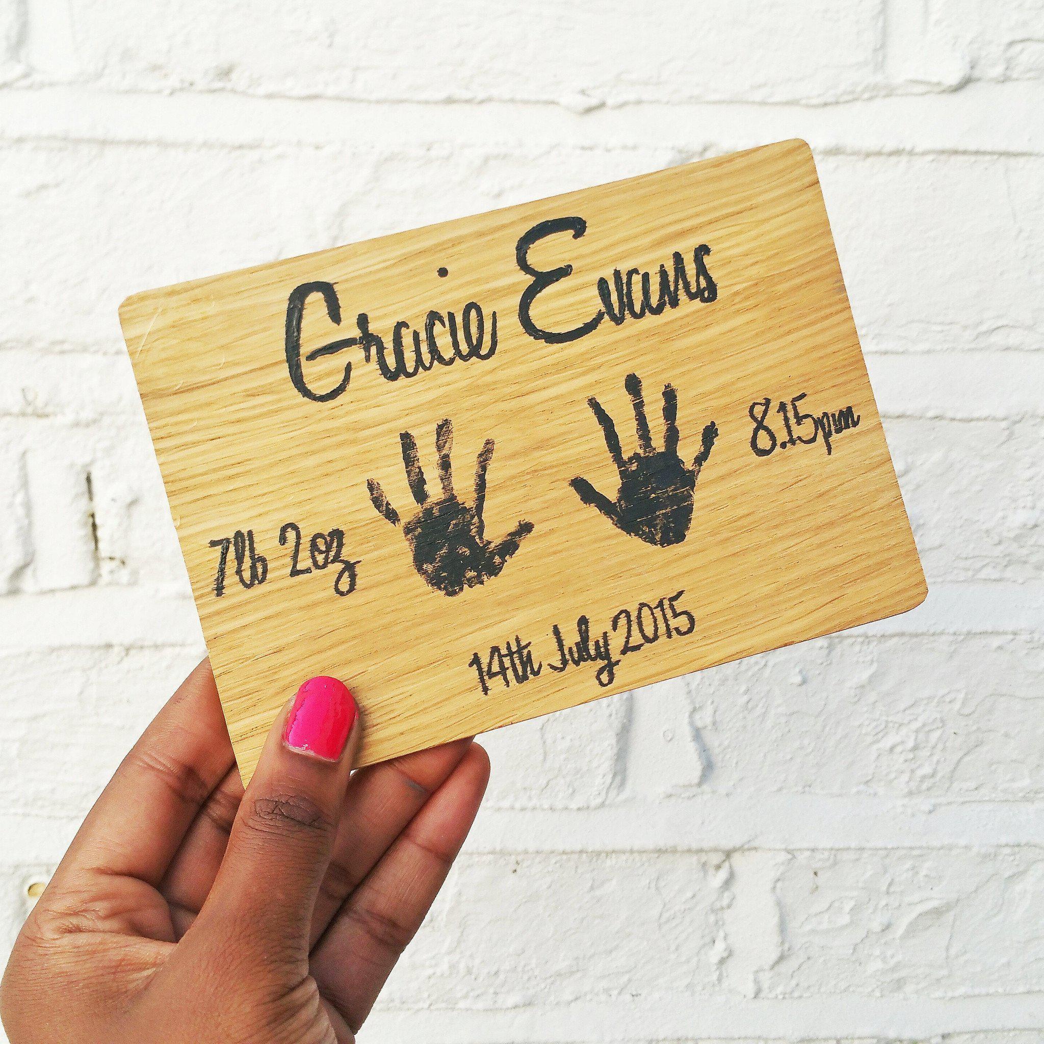 Personalised newborn baby card ornament