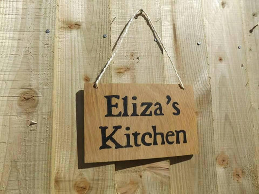 Personalised wooden kitchen sign