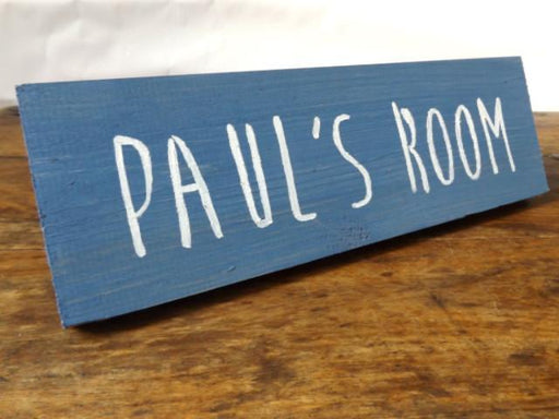 Personalised wooden room sign
