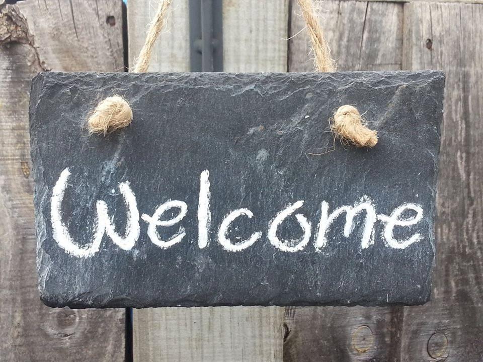 Slate Welcome Sign