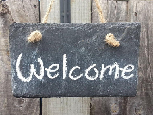Slate Welcome Sign