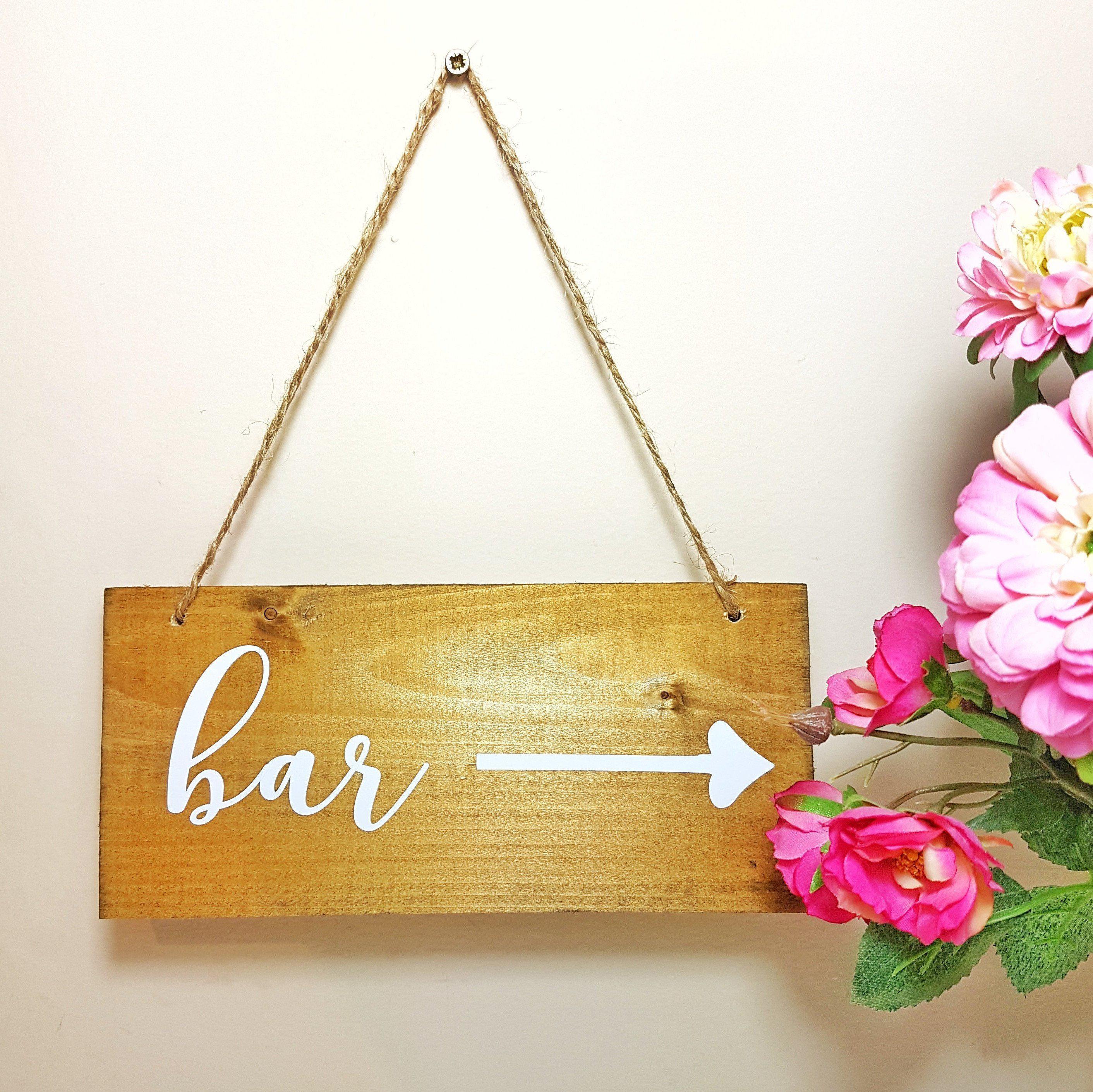 Wooden Bar Sign