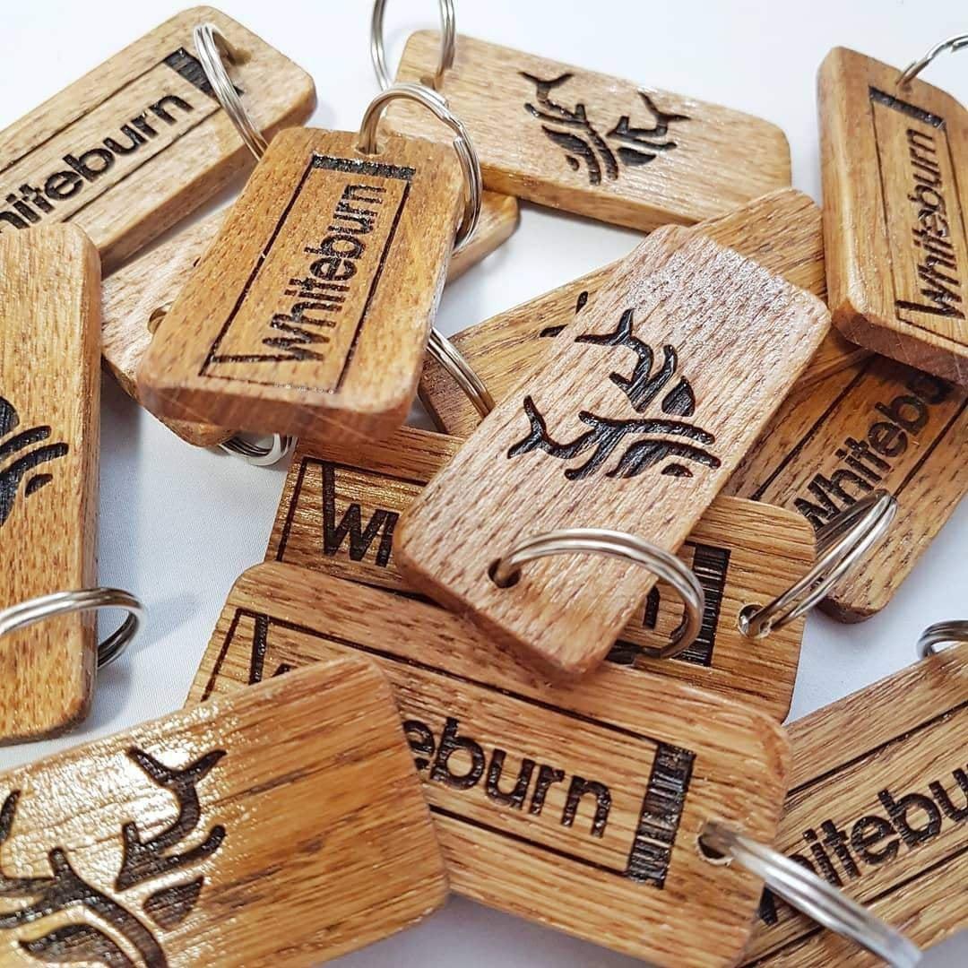 Oak wood keyrings I Personalised Keyring I Make Memento