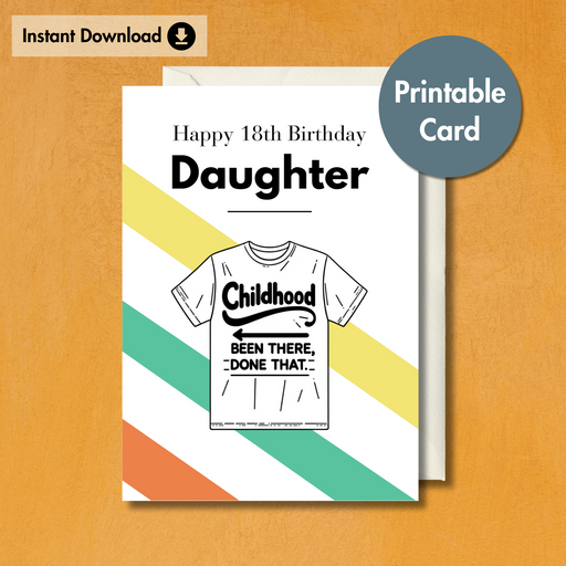 18th Birthday Card for Daughter | Adulthood Milestone | Digital Download