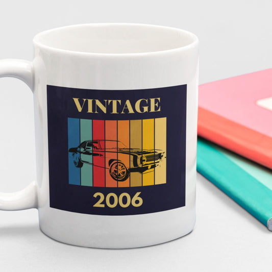 18th Birthday Vintage Car Mug I Personalised Birthday Gift for Her Him