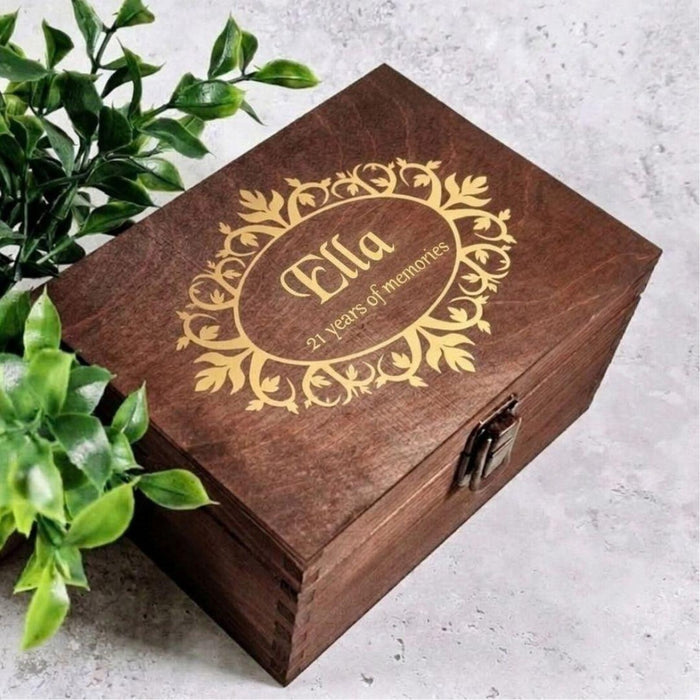 21st Birthday Gift for Daughter, Personalised Daughter 21st Memory Box, Daughter 21st Keepsake, 21st Birthday Gift Box, 21 Year Old Gift for Her