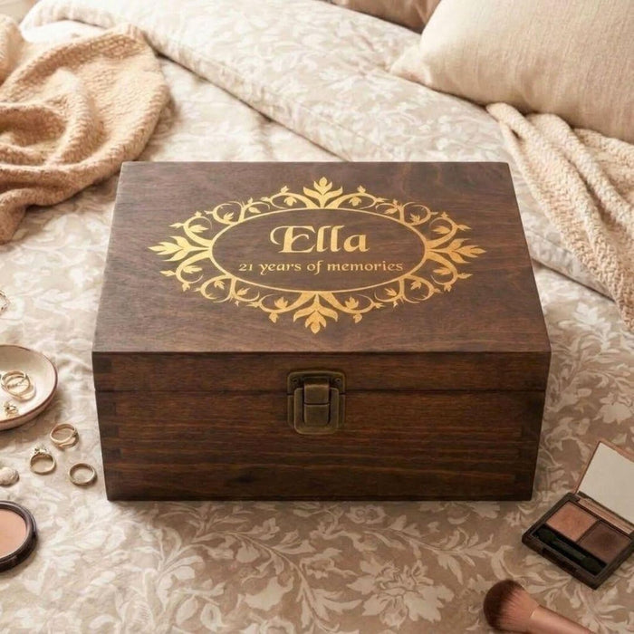 21st Birthday Gift for Daughter, Personalised Daughter 21st Memory Box, Daughter 21st Keepsake, 21st Birthday Gift Box, 21 Year Old Gift for Her